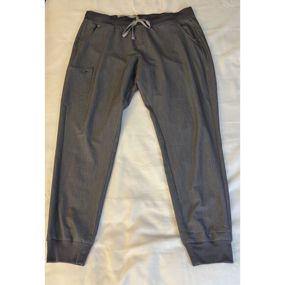 FIGS Women Zamora Jogger Scrub Pants XXL Tall Technical Gray Drawstring Pockets - Picture 11 of 14